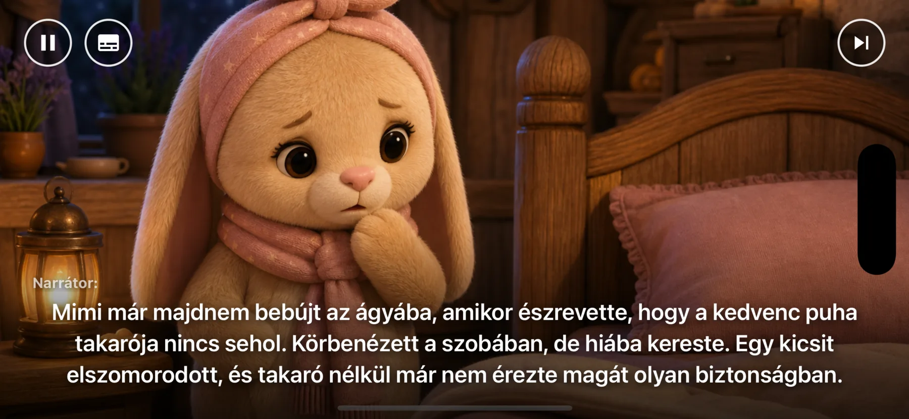 Fekvő jelenet felirattal